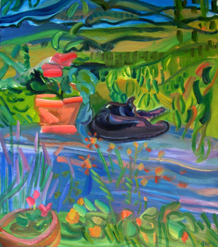 Juliette Lounging, 34 x 30 inches