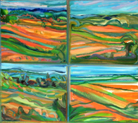 Puycalvel Landscape grid, 30x34 inches